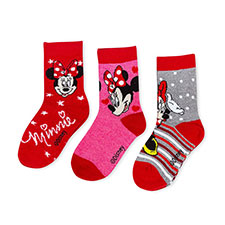 Children&#39;s Minnie Mouse Triple Pack Socks
