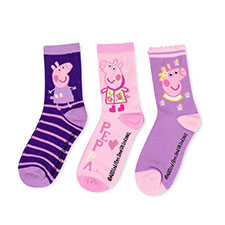 Children&#39;s Peppa Pig Triple Pack Socks