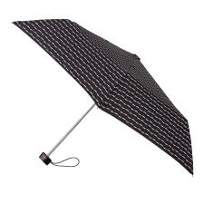 totes Miniflat B&amp;W Wavy Stripe Print Umbrella